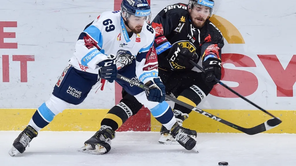 Marek Zachar z Liberce (vlevo) a Jan Ščotka z Litvínova