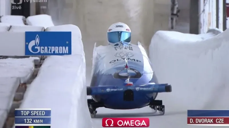 Jízdy dvojbobu Dvořák - Nosek na SP v Lake Placid