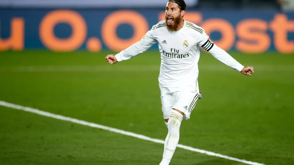 Slavící Sergio Ramos z Realu Madrid