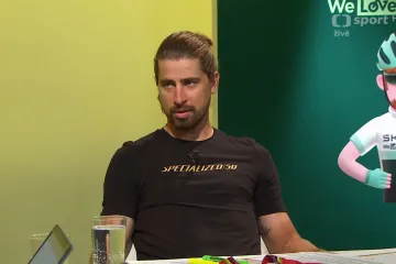 Peter Sagan během přenosu z Tour de France