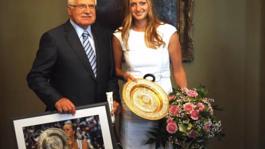 Václav Klaus a Petra Kvitová