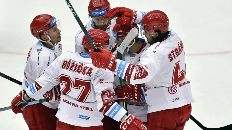 Radost hokejistů Třince