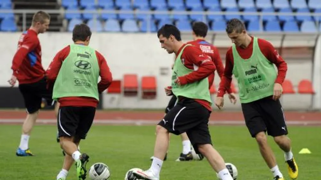 Trénink české fotbalové reprezentace