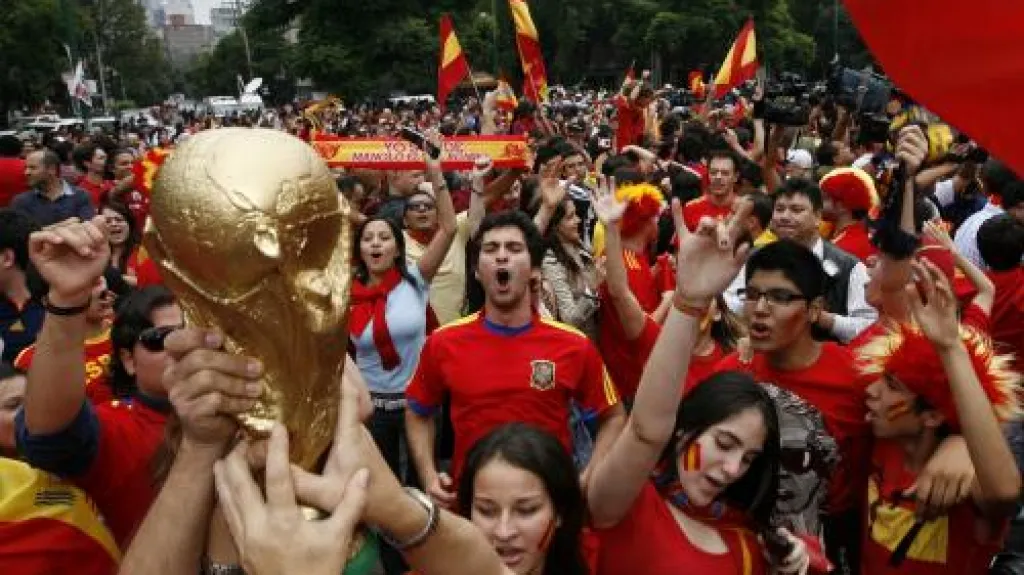 Fanoušci Španělska v Ciudad de México