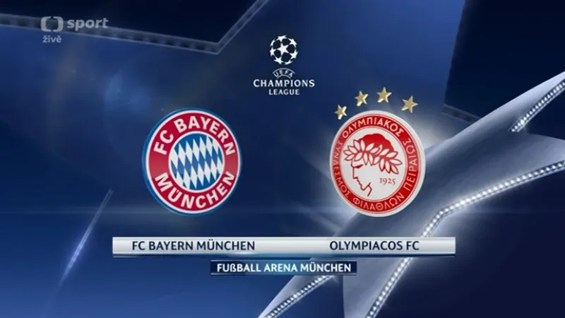 Sestřih utkání Bayern Mnichov - Olympiacos Pireus