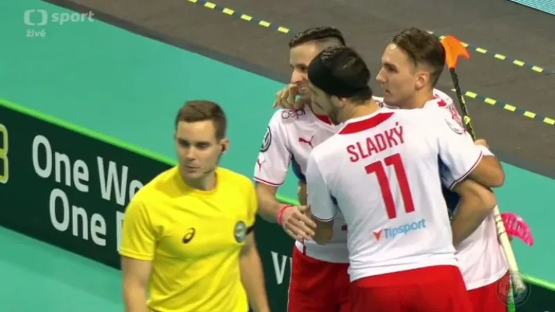 Sestřih florbalového utkání Lotyšsko - Česko