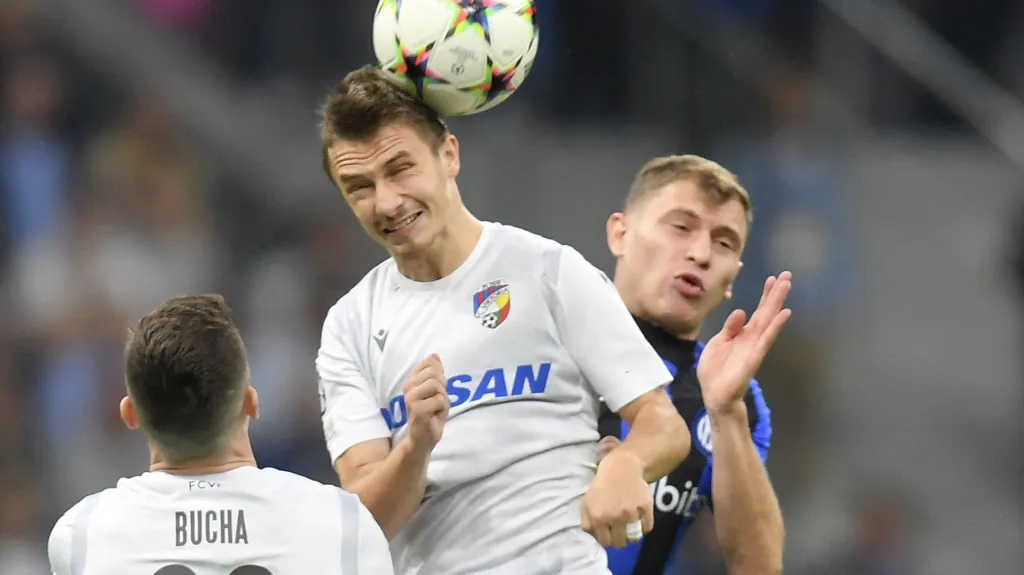 Adam Vlkanova při zápase s Interem v Lize mistrů
