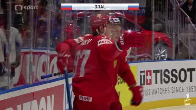 Gól v utkání Rusko - USA: Kaprizov - 3:1 (42. min.)