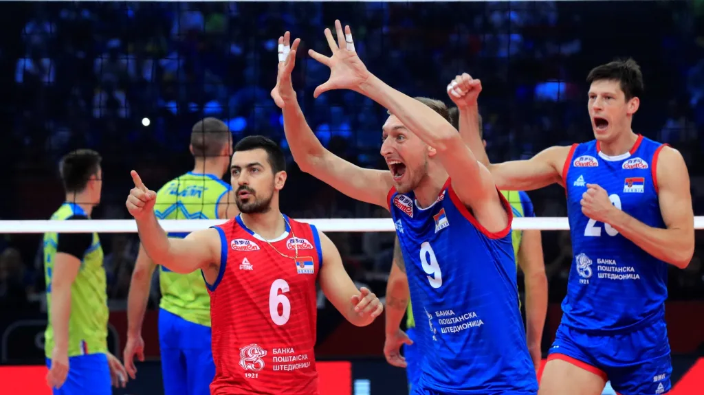 Radost srbských volejbalistů Pekoviče, Lisinace a Jovoviče