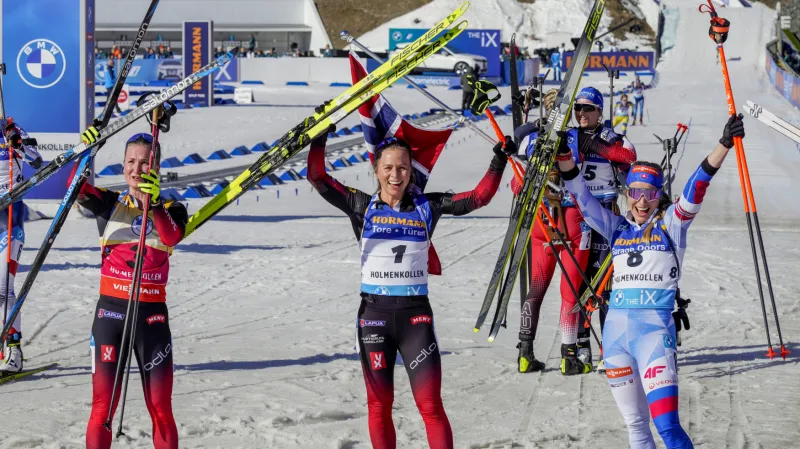 Sestřih stíhačky biatlonistek v Oslu