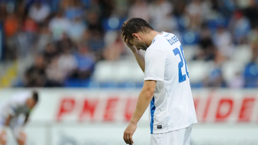 Zklamaný Tomáš Ďubek ze Slovanu Liberec