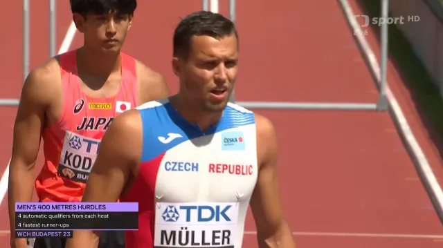 Rozběh na 400 m překážek Víta Müllera s ohlasem