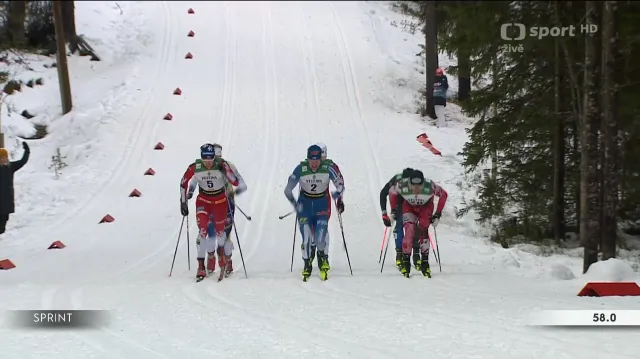 Čtvrtfinále sprintu klasicky s Ondřejem Černým na SP v Ruce