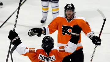 Radost hráčů Philadelhpie