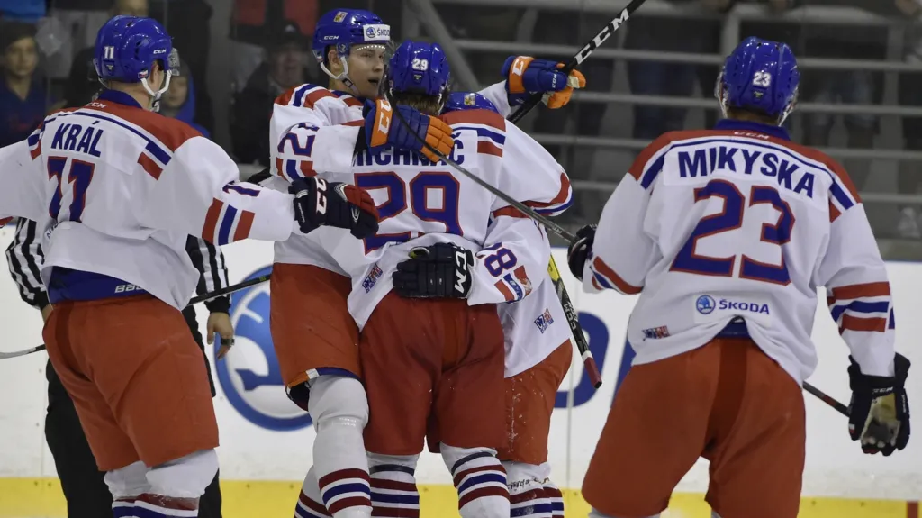 Radost českých hokejistů do 20 let