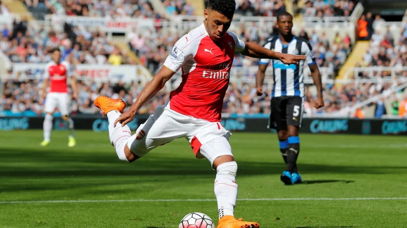 Alex Oxlade-Chamberlain v utkání s Newcastlem