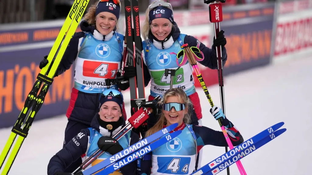 Vítězné norské kvarteto z Ruhpoldingu