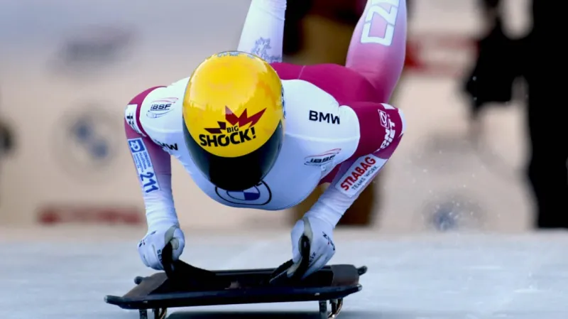 Třetí jízda Anny Fernstädtové na MS ve skeletonu