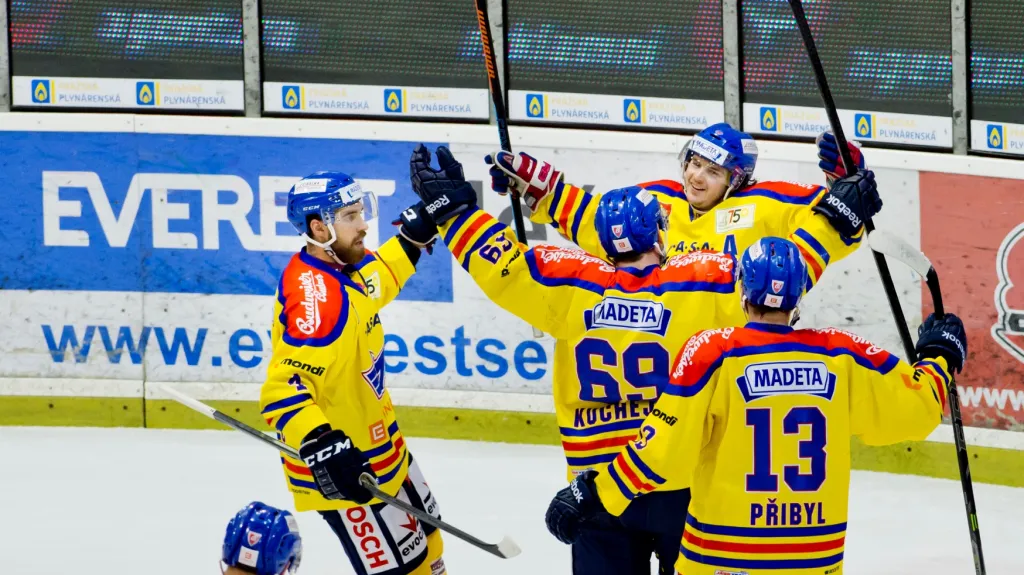 Slavící hokejisté Českých Budějovic