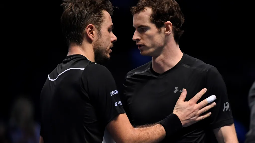 Andy Murray (vpravo) a Stan Wawrinka