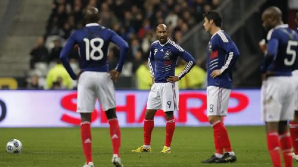 Zklamání hráčů Francie