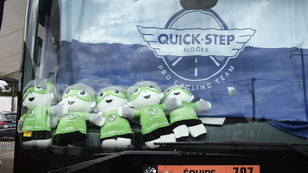 Výzdoba autobusu stáje Quick-Step Floors