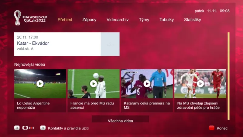 MS v Kataru v HbbTV ČT sport