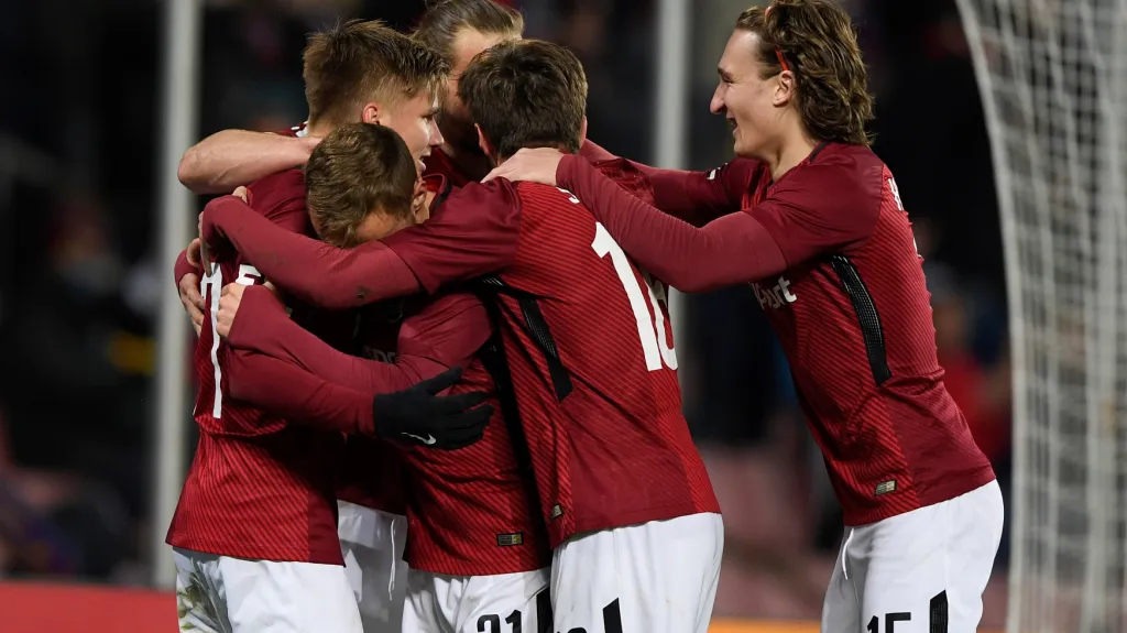 Radost fotbalistů Sparty