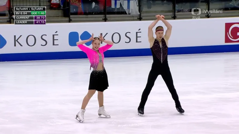 Rytmický tanec Natálie Taschlerové a Filipa Taschlera na ME v krasobruslení