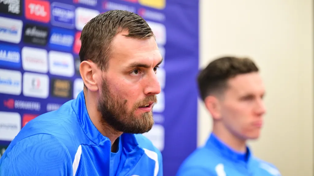 Tomáš Chorý a Lukáš Provod před zahájením přípravy na play-off o MS