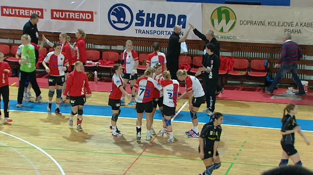 Sestřih házenkářského utkání Slavia Praha - Winterthur