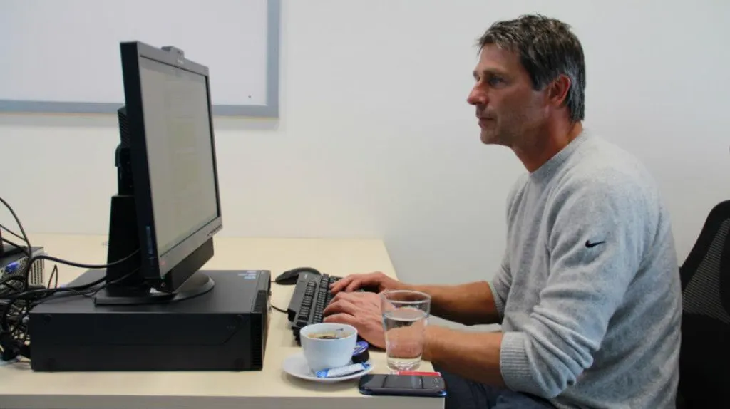 Jan Železný při chatu v České televizi