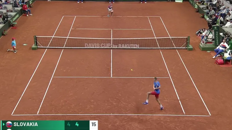 Závěrečný gem utkání Martin - Rosol