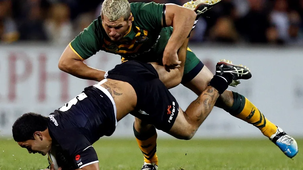 Utkání rugby league mezi Novým Zélandem a Austrálií