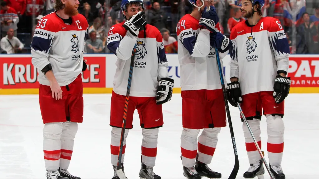 Zklamaní hokejisté české reprezentace
