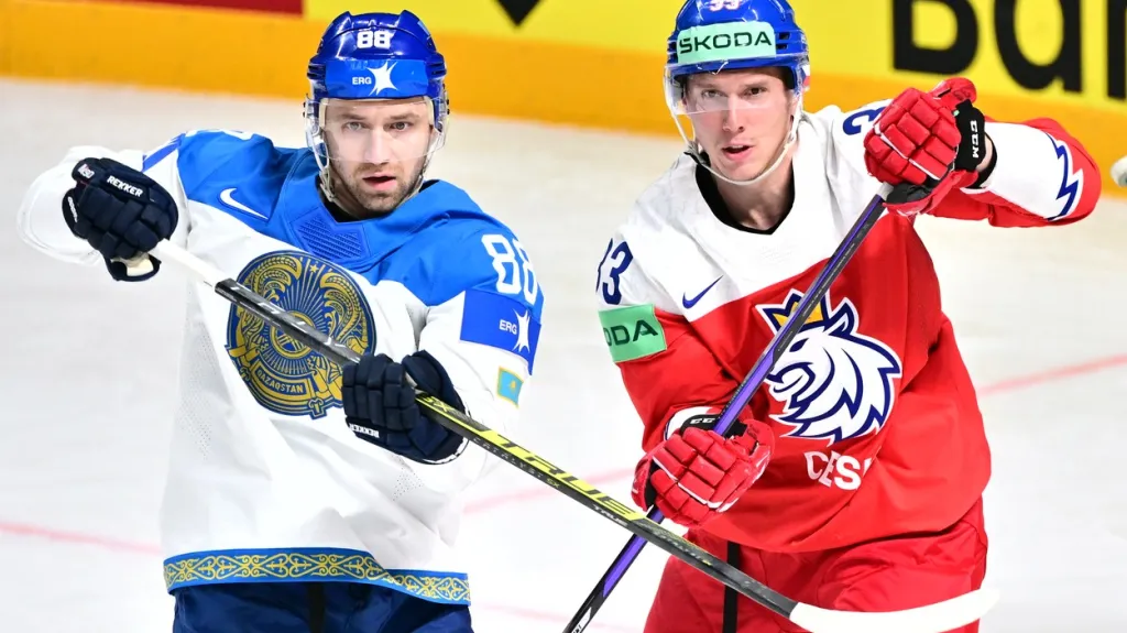 Jan Košťálek v utkání s Kazachstánem