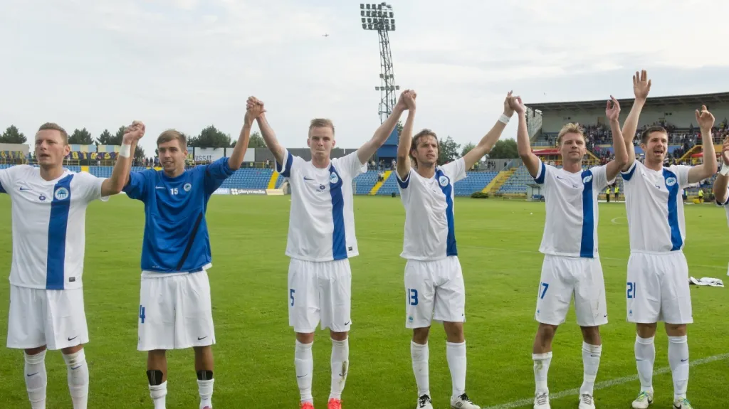 Liberečtí fotbalisté slaví vítězství v předkole