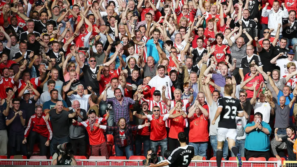 Southampton slaví výhru na Anfield Road