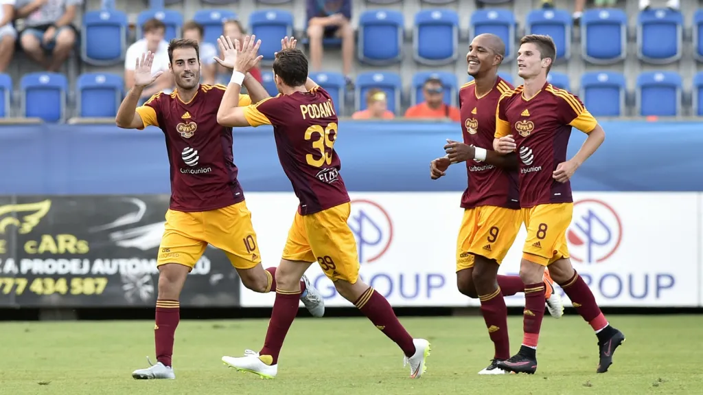 Radost fotbalistů Dukly