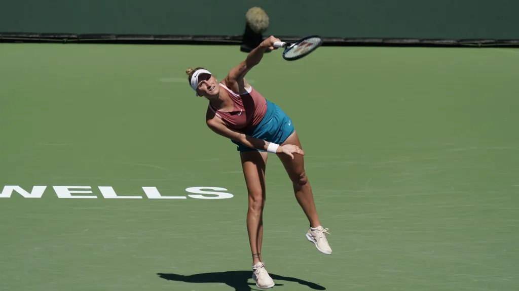 Markéta Vondroušová na turnaji v Indian Wells