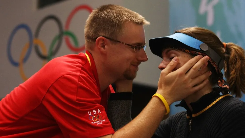 Matt Emmons s ženou Kateřinou