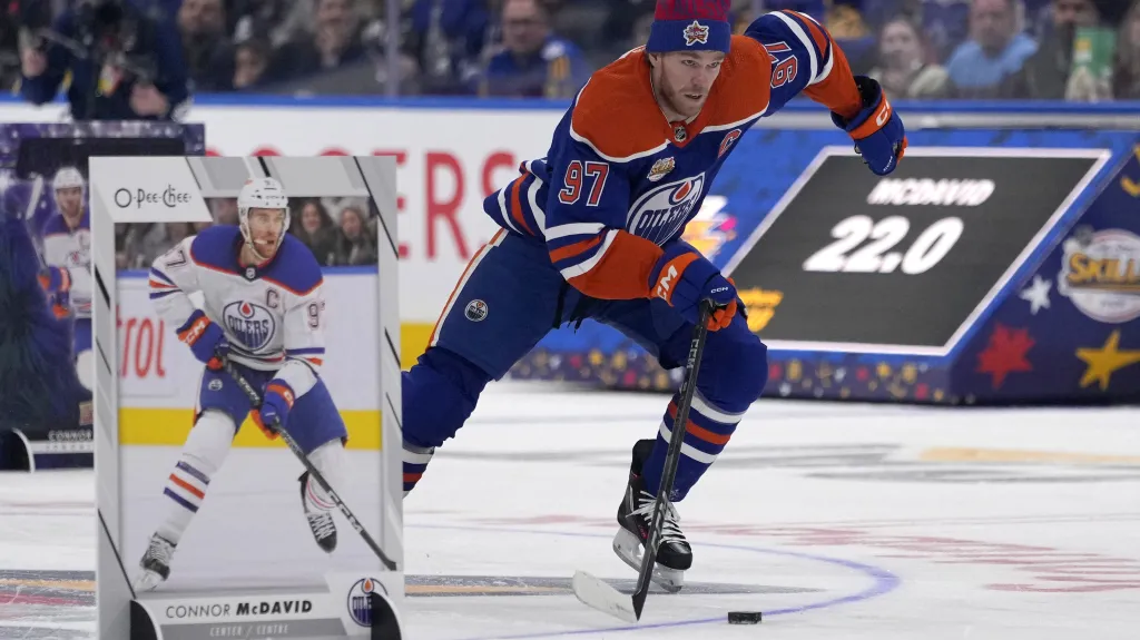 Connor McDavid během dovednostní soutěže na Utkání hvězd NHL
