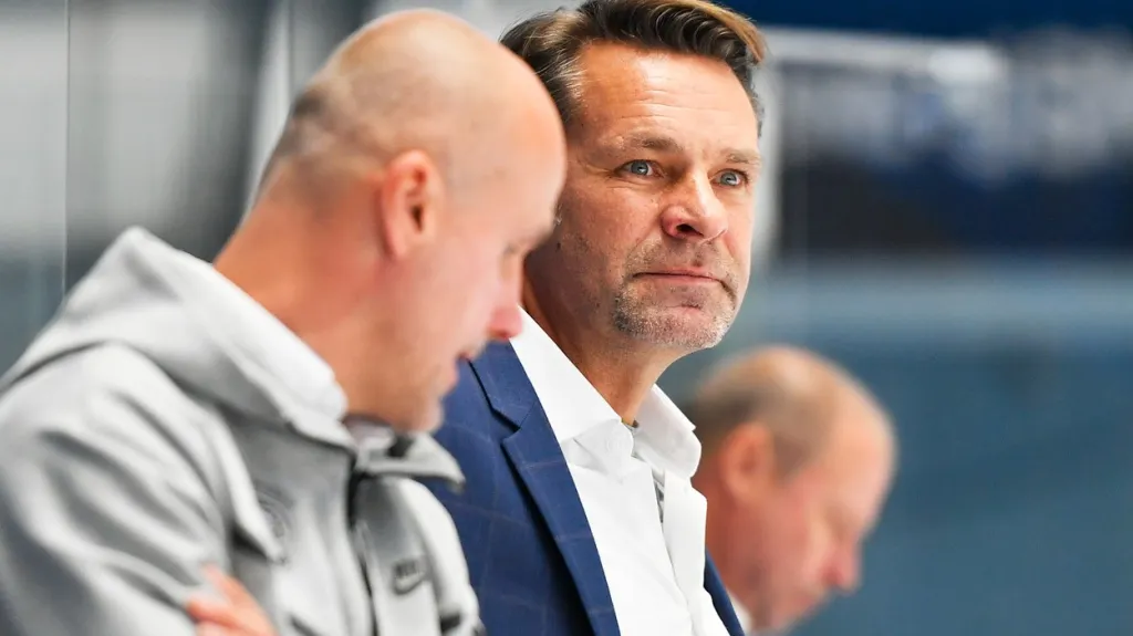 Trenér Petr Kořínek a majitel Plzně Martin Straka