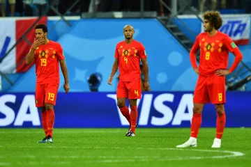Zklamaní fotbalisté Belgie