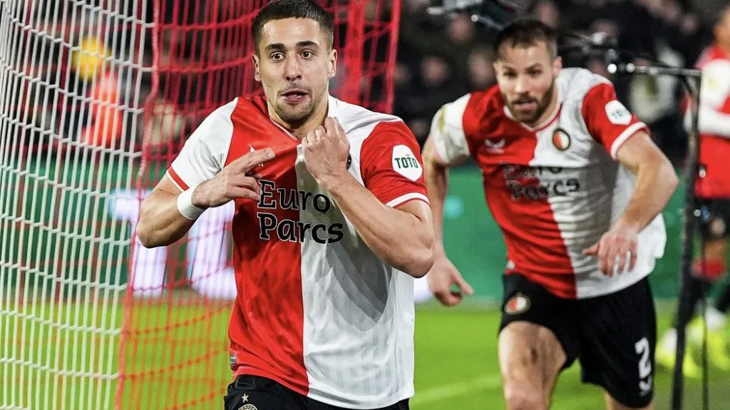 Ondřej Lingr slaví gól za Feyenoord