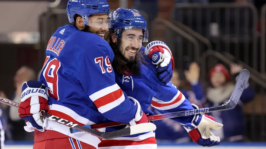 Radost hráčů New Yorku Rangers
