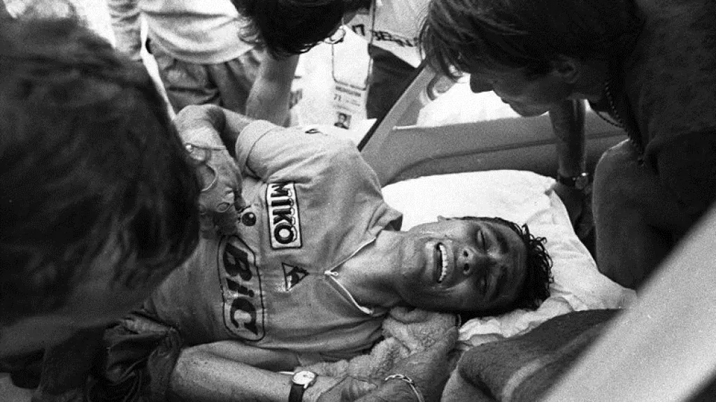 Luis Ocaña v agonii na Col de Menté