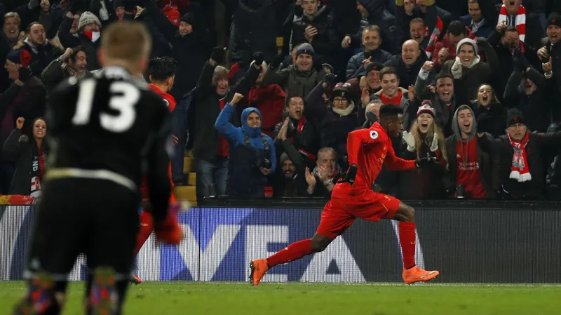 Divock Origi otevřel skóre zápasu mezi Liverpoolem a Sunderlandem