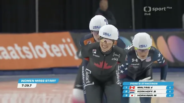 Závěr závodu s hromadným startem žen