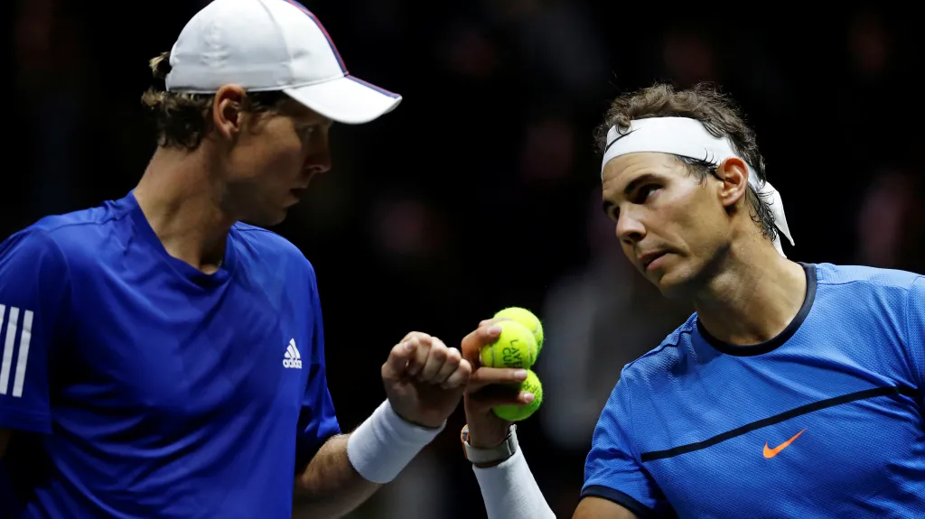 Tomáš Berdych a Rafael Nadal